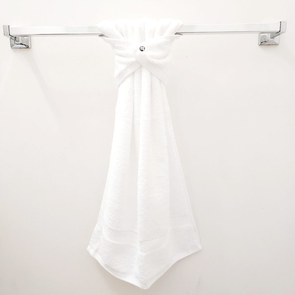 💙NEW!⚪️#9137-B ■White Hang'N'Snap Towel 🤍Select snap